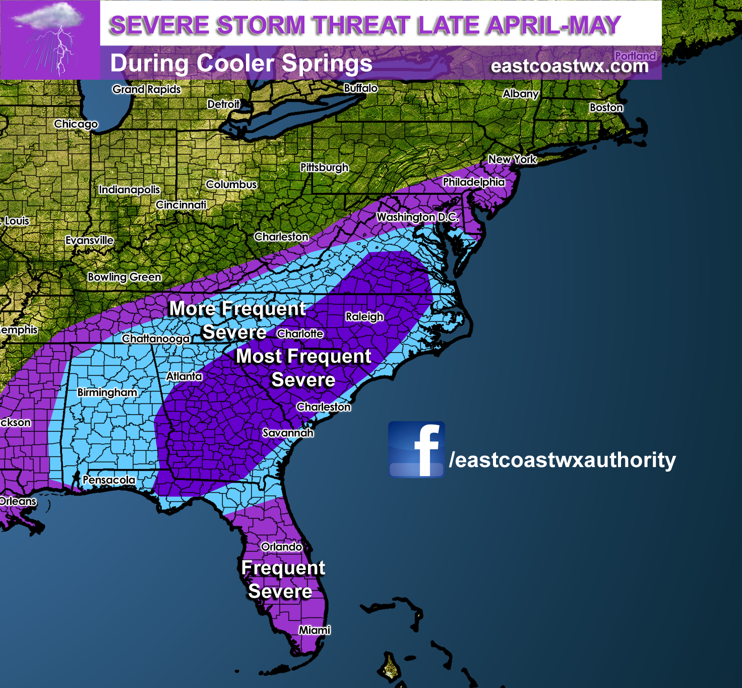 Frequent Severe Storms Likely During Cooler Springs - Carolina Weather Authority1472 x 1364