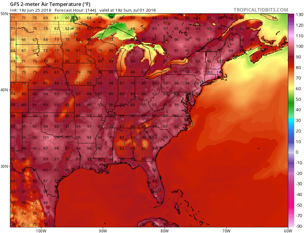 Major Heat Wave for the East Coast to start the Weekend - Carolina ...