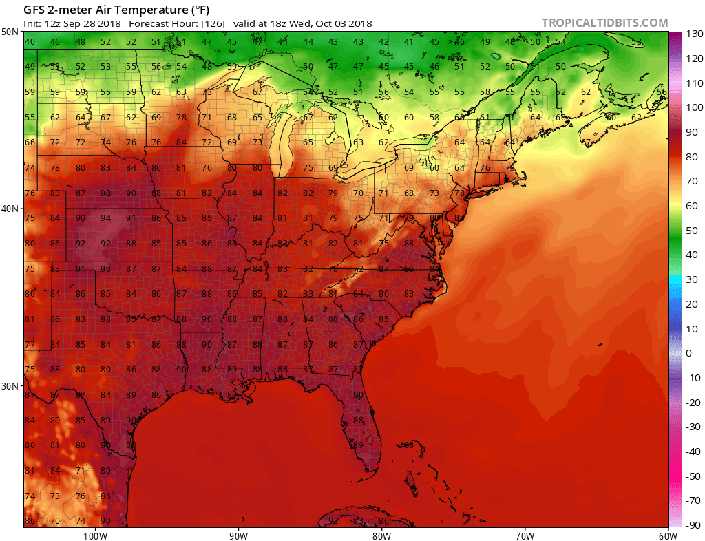 Above Average Temperatures for Eastern Half of the Country to Start ...