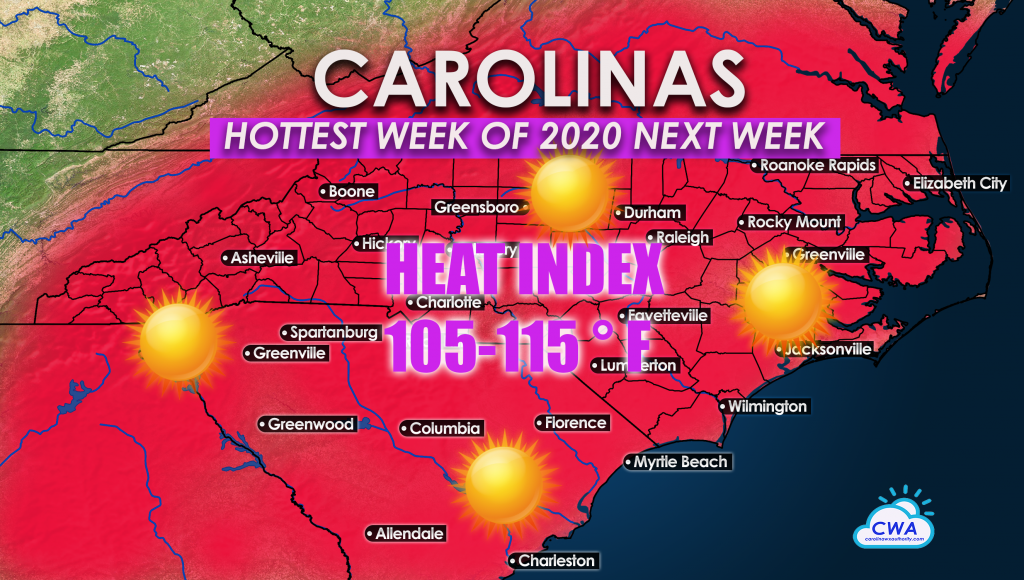 Dangerous Heat Indices Beginning Today into Next Week - Carolina ...