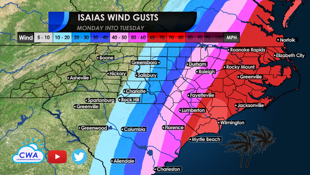Hurricane Isaias Forecast to Pack a Major Punch to the Eastern Seaboard