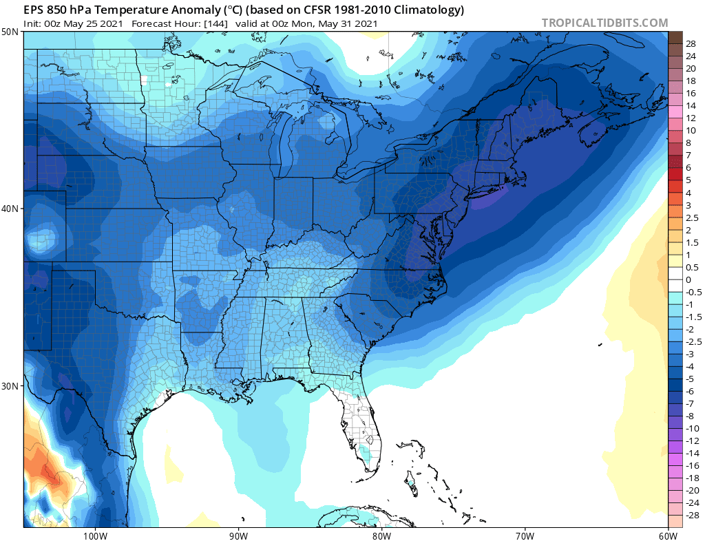 Below-Normal Temperatures Expected Late This Weekend - Carolina Weather ...
