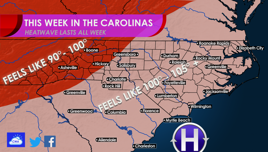 Scorching Summerlike Temperatures to Sizzle Southeast Carolina
