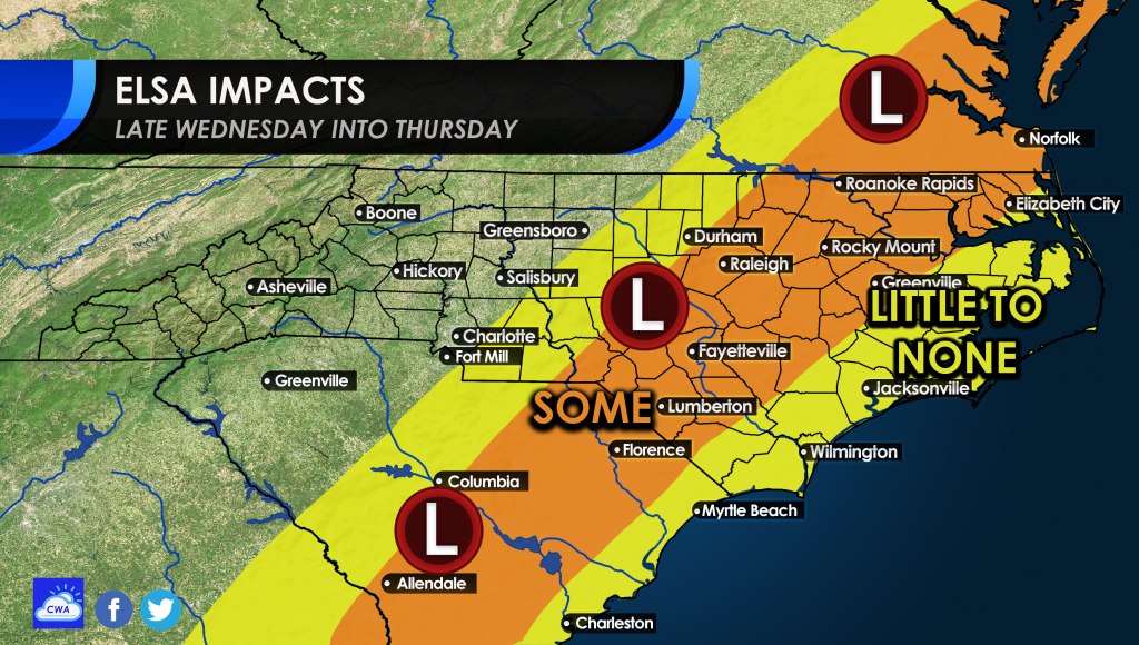 Elsa Tracks Through the Carolinas This Week Carolina Weather Authority