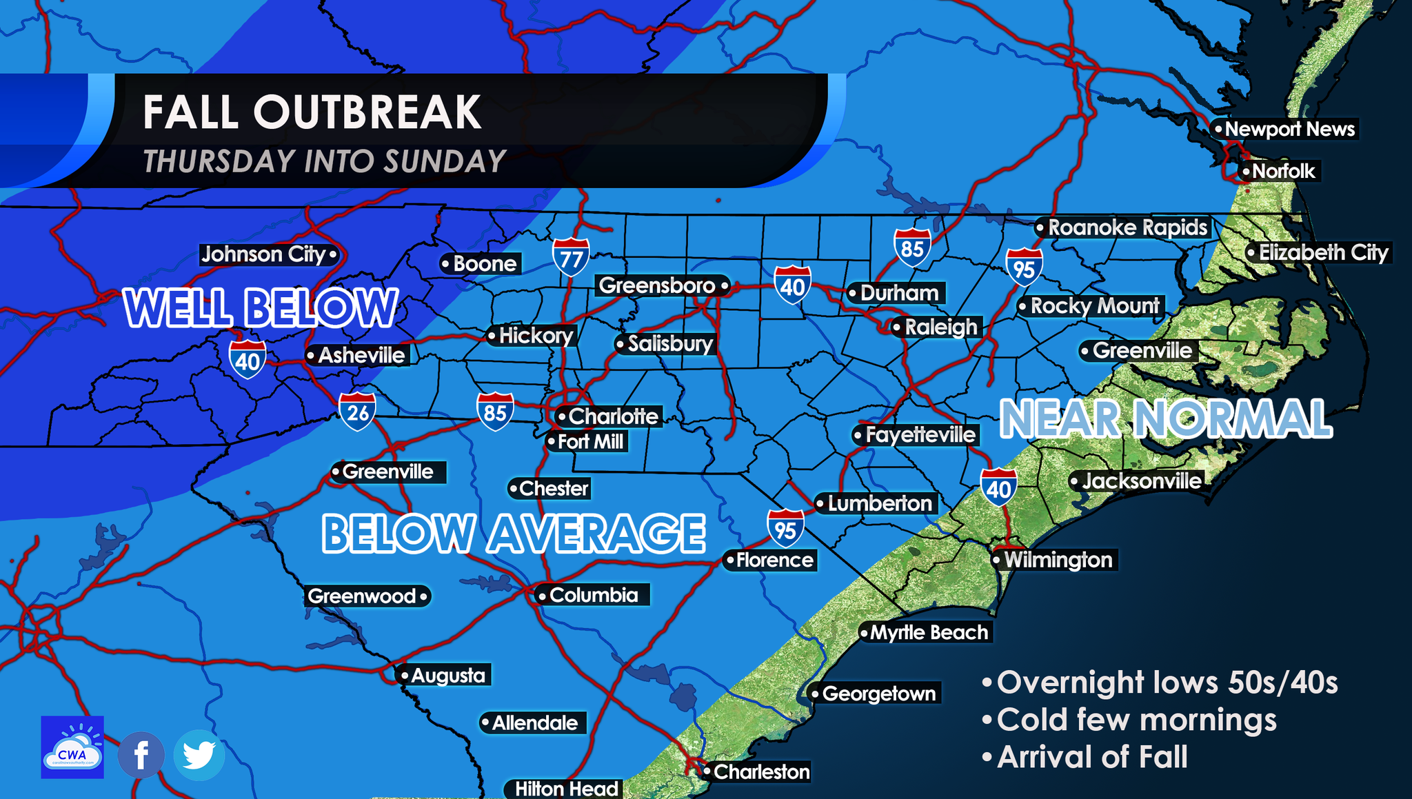 Fall Chill Still Set for Late-Week in the Carolinas - Carolina Weather ...