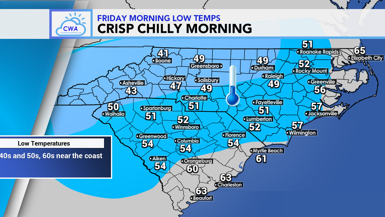 Friday Coldest Morning of Season for Carolinas - Carolina Weather Authority