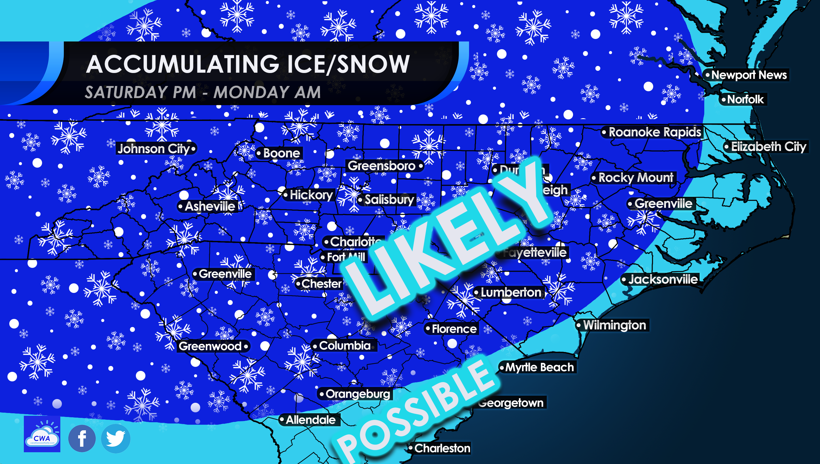 Snow/Ice Threat Increasingly Likely This Weekend | Carolina Weather ...