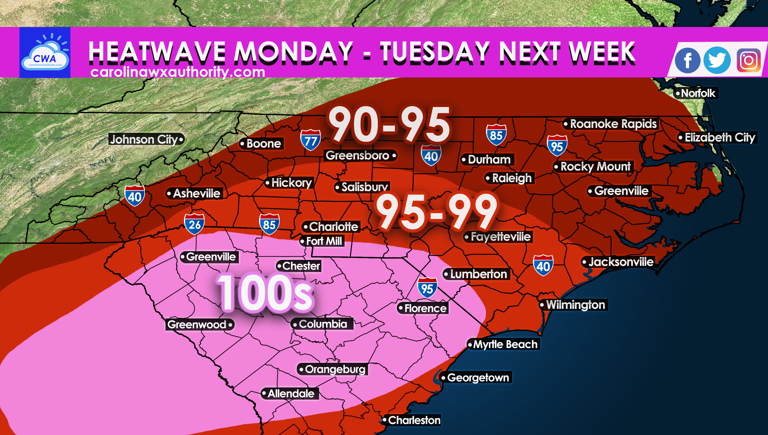 Searing Heat to Scorch the Southeast Next Week - Carolina Weather Authority