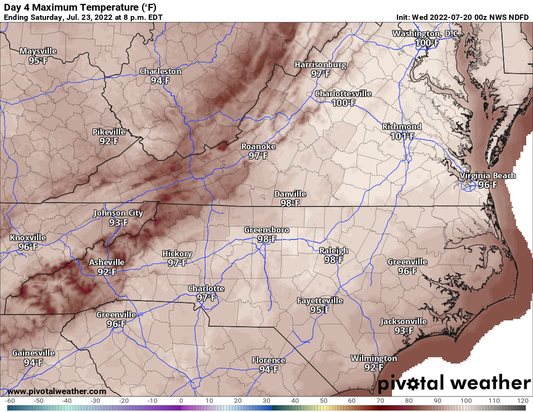 Late-July Heatwave to Set Up this Weekend - Carolina Weather Authority