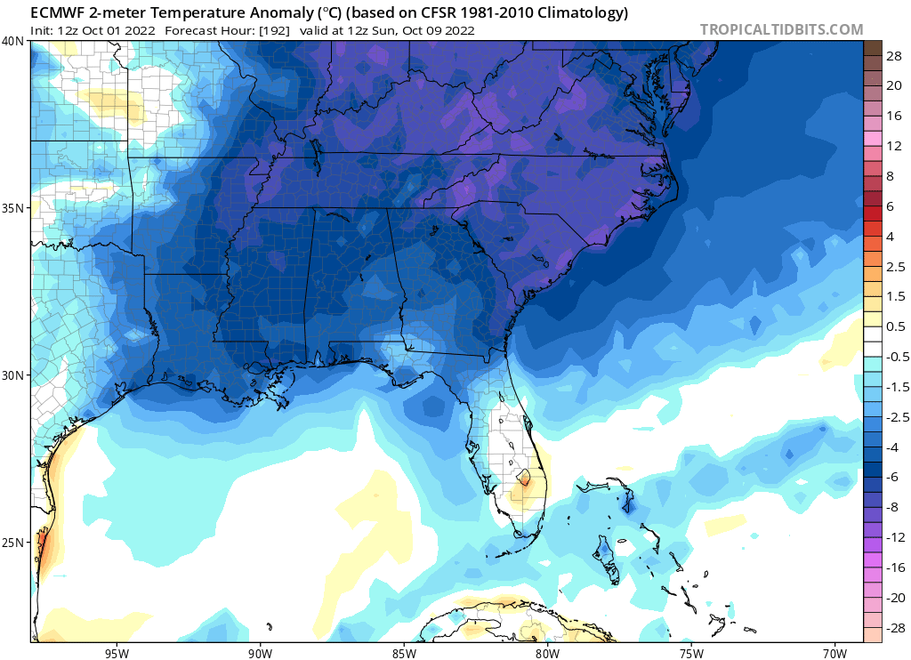 Sizable Cold Snap for the Carolinas Next Weekend - Carolina Weather ...