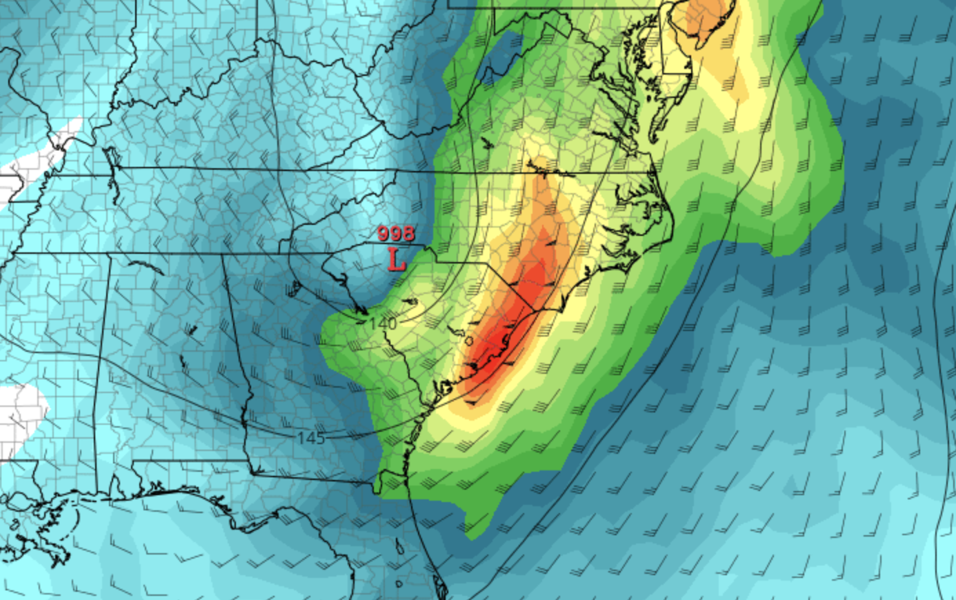Nicole to Rake the Carolinas Thursday, Friday; Some Impacts for