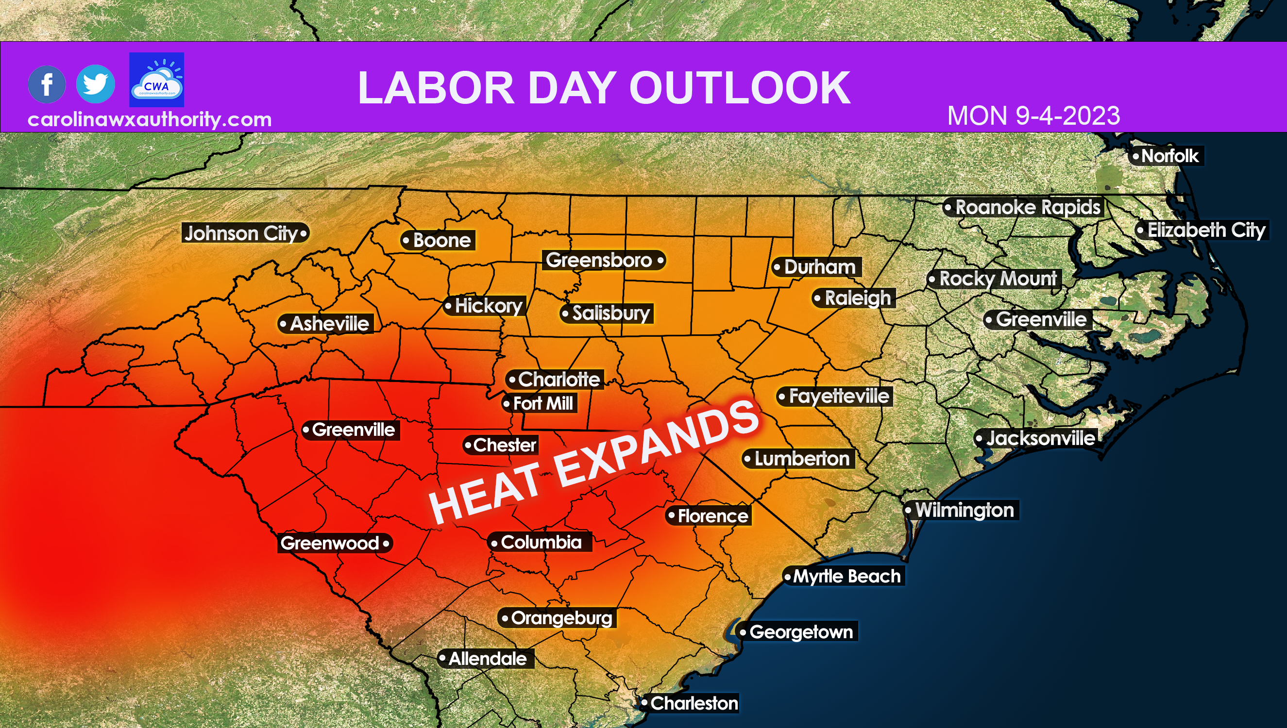 Labor Day Heat Expands into Our Area - Carolina Weather Authority