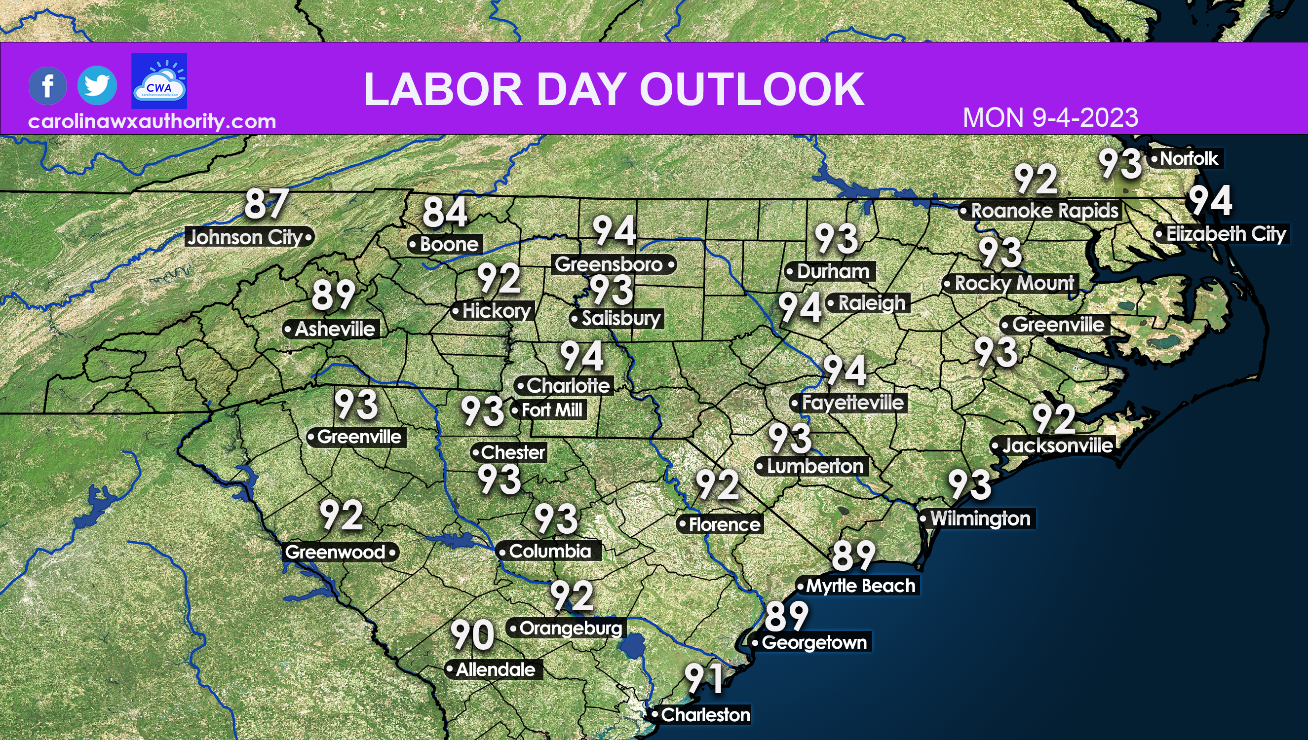 Labor Day Heat Expands into Our Area - Carolina Weather Authority