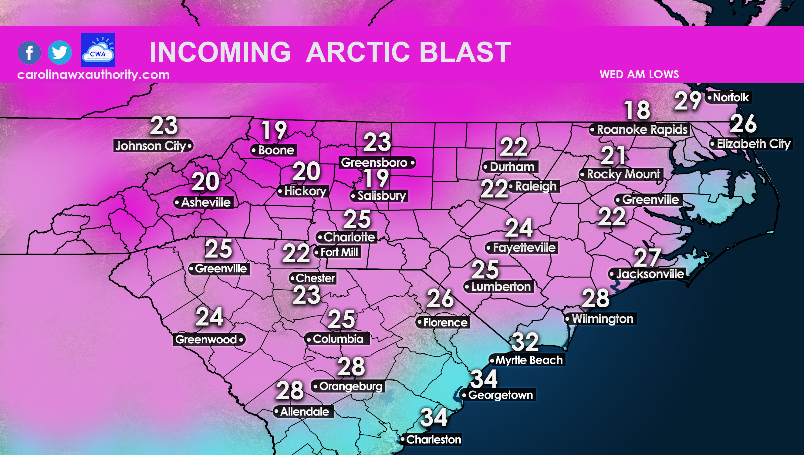 Cold Blast to Grip Southeast this Week - Carolina Weather Authority
